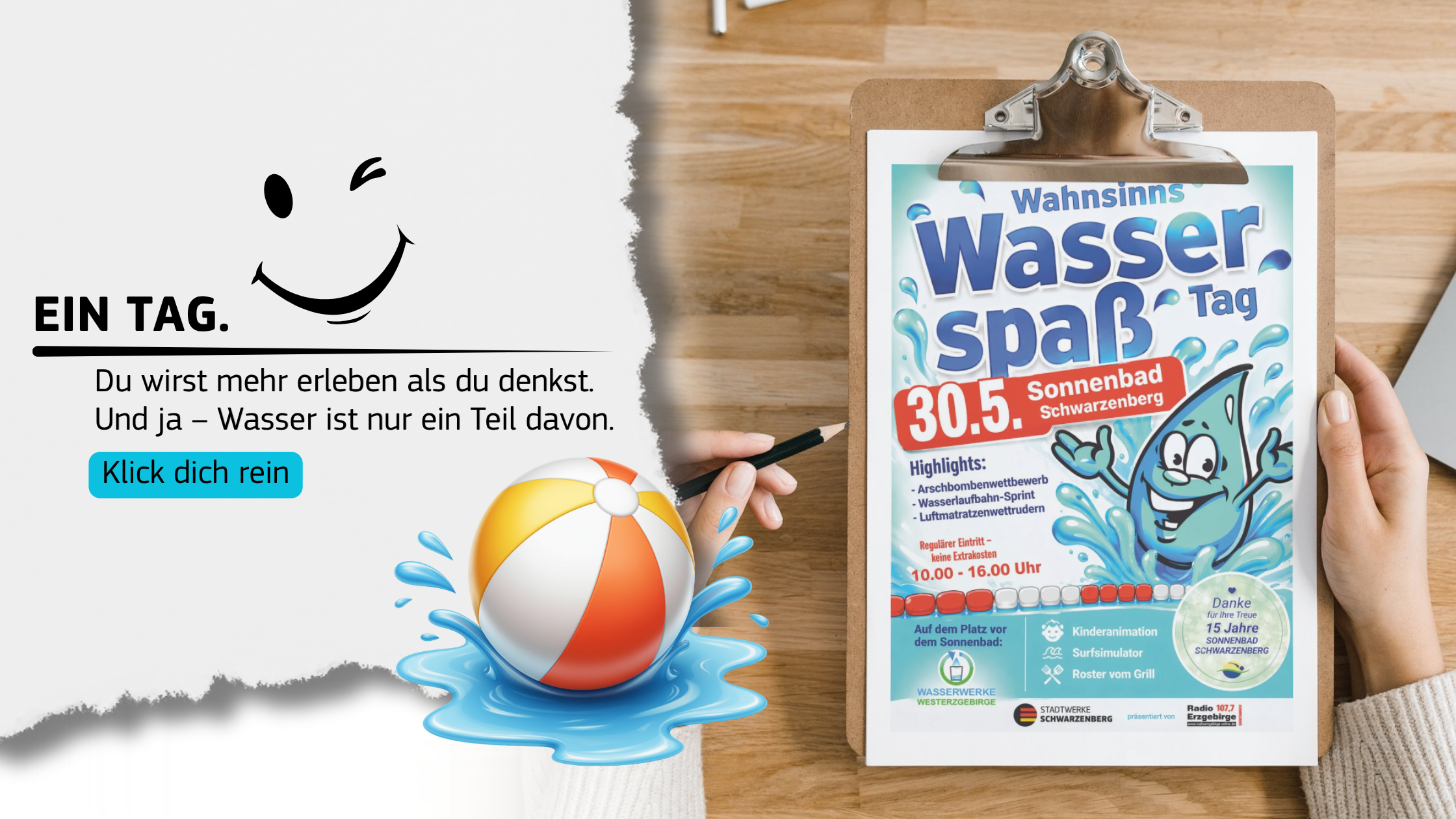 Wasserspaßtag am 30.05.2026 - kommt gern vorbei